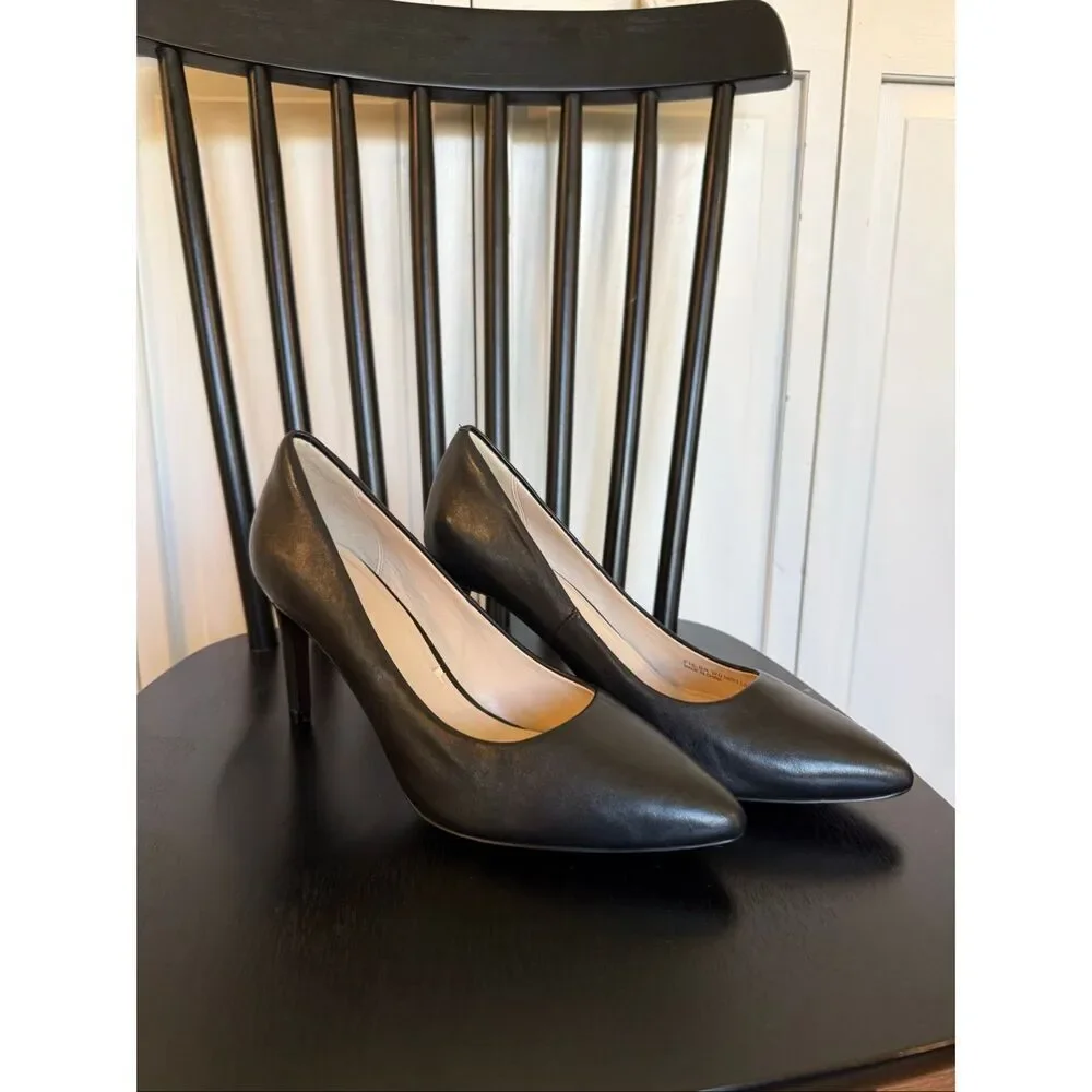 Cole Haan Vandam black leather 3” pumps size 10